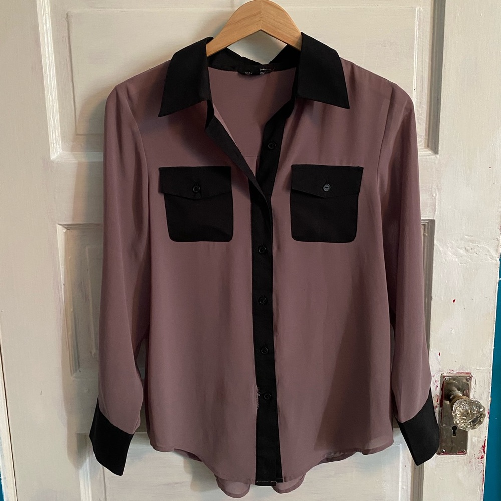 Grey-Purple Blouse